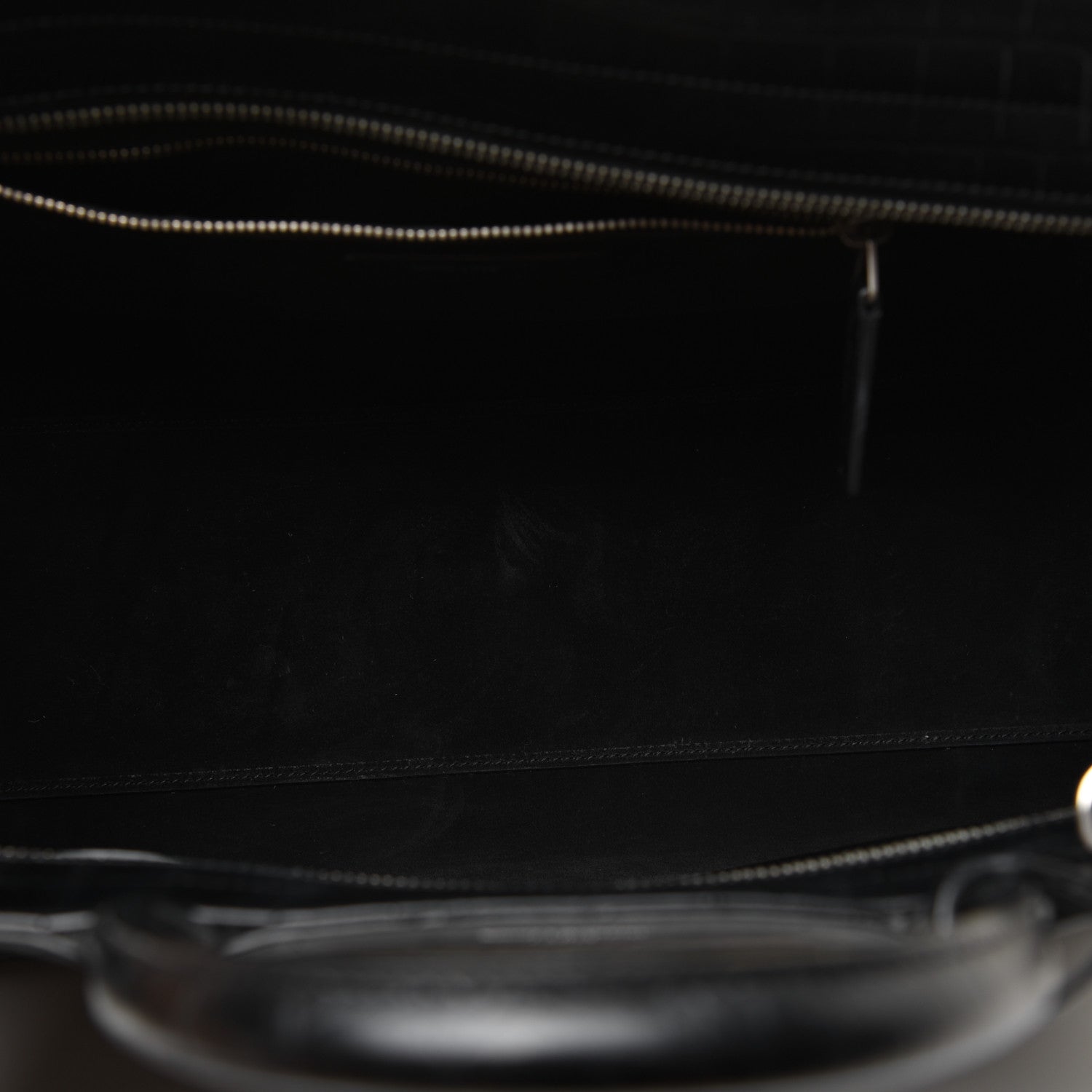 Saint Laurent Calfskin Crocodile Embossed Small Cabas Rive Gauche Black 5 of 27