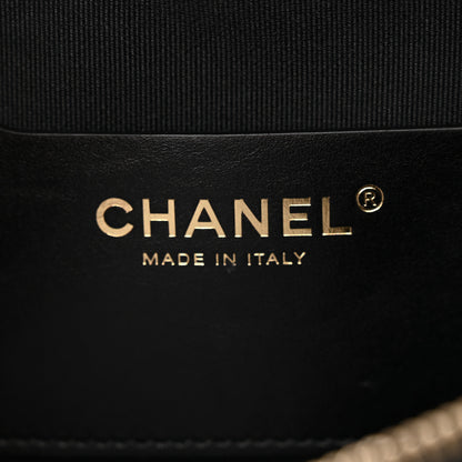 Chanel Shiny Aged Calfskin Quilted CC Pockets Jacket Waist Belt Bag Black 6 of 11