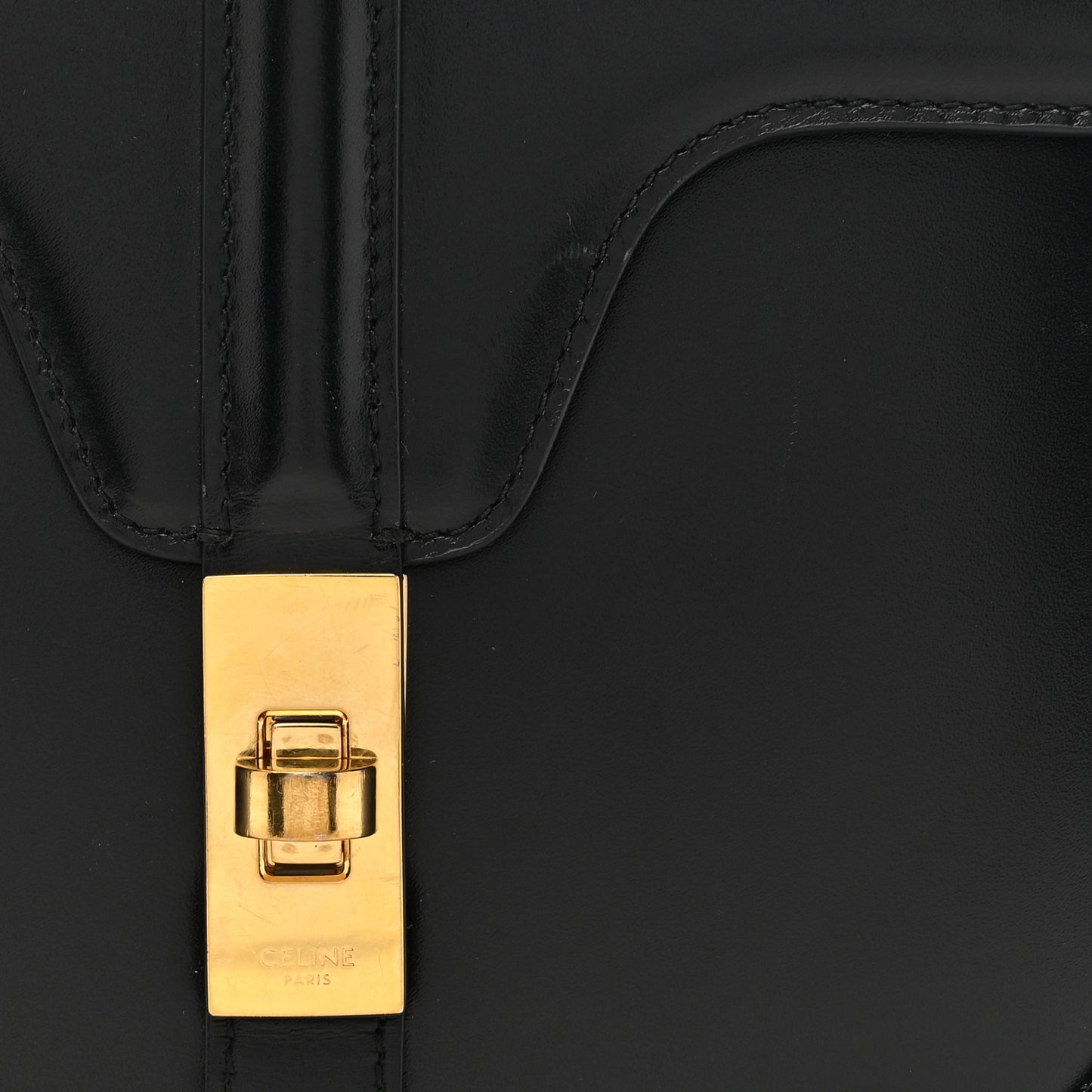 Satinated Calfskin Medium Besace 16 Black