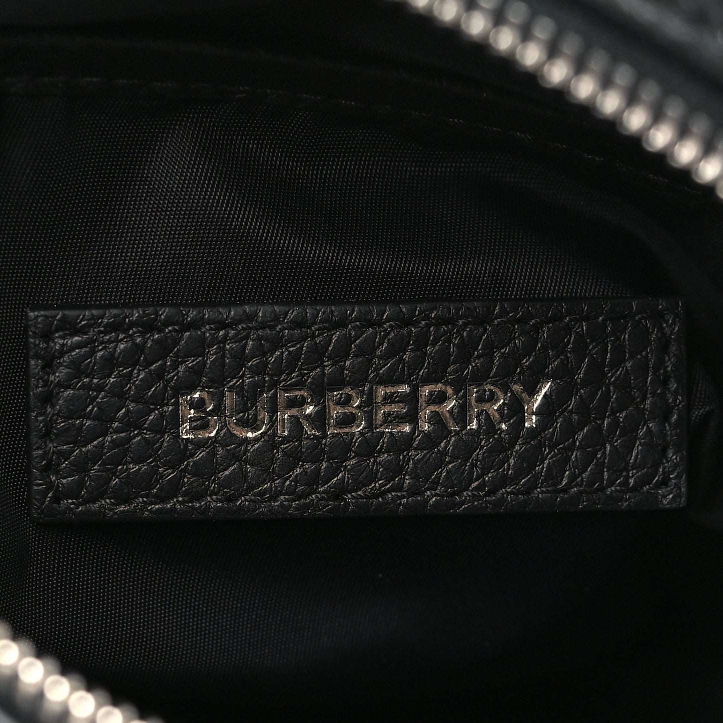 Pebbled Calfskin Logo Embossed Thornton Messenger Bag Black