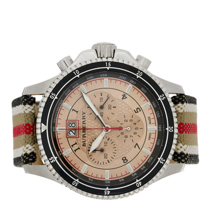 Burberry Stainless Steel Fabric 44mm Endurance Chronograph Quartz Watch Champagne BU7600 2 of 4