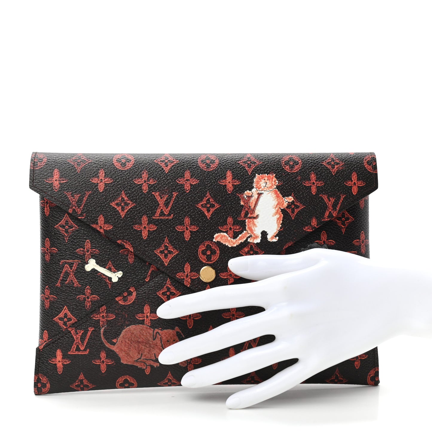 Catogram Kirigami Pochette Set Marron White Black