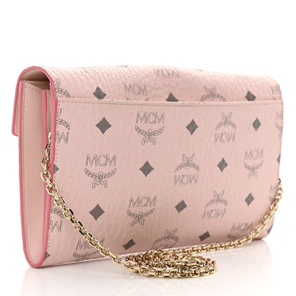 MCM Visetos Medium Patricia Wallet On Chain Soft Pink 3 of 9