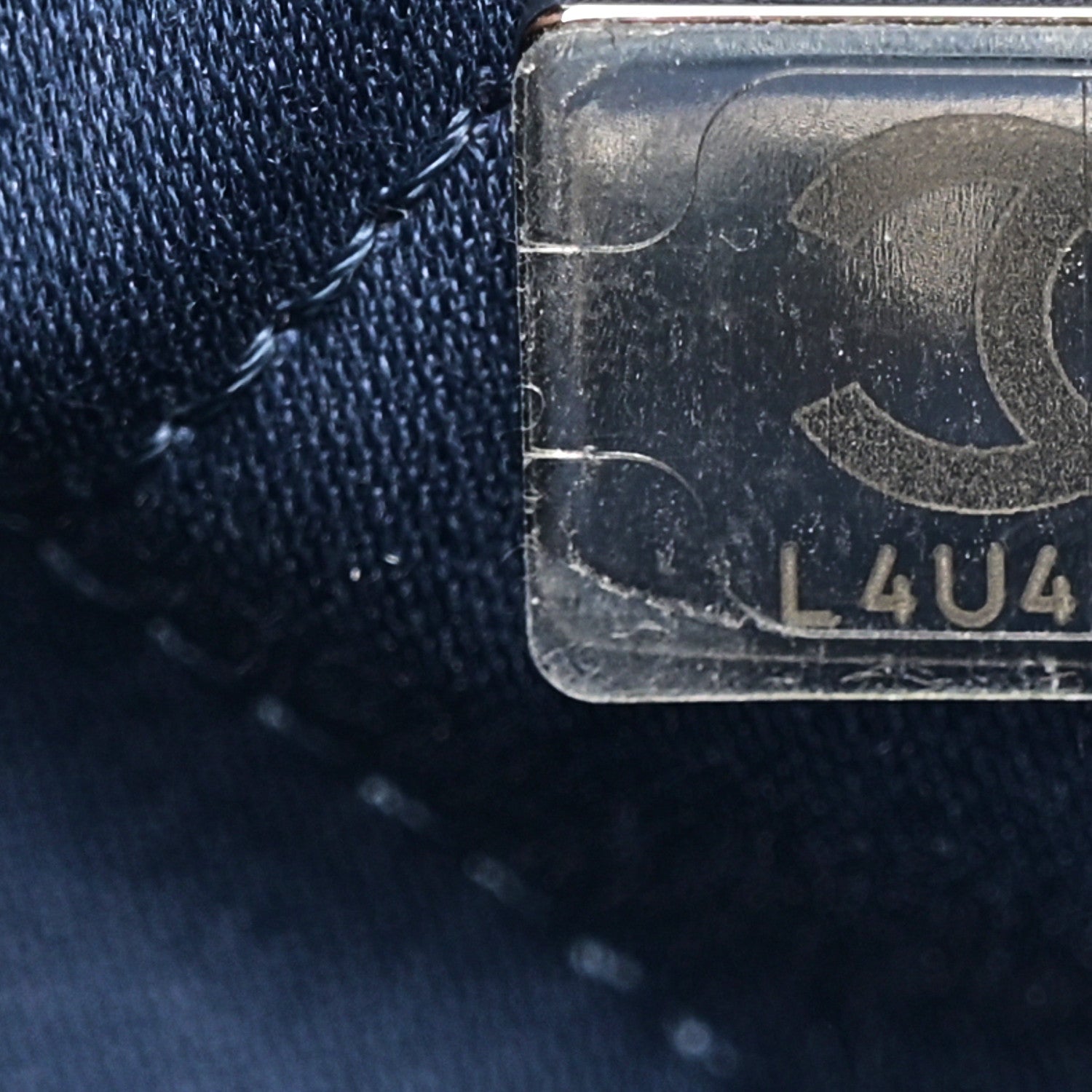 Chanel Washed Denim Logo Embroidered Mini Chanel 22 Blue 7 of 10