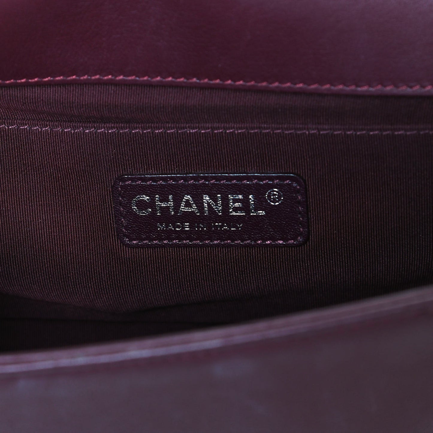 Velvet Tweed Quilted Medium Boy Flap Burgundy