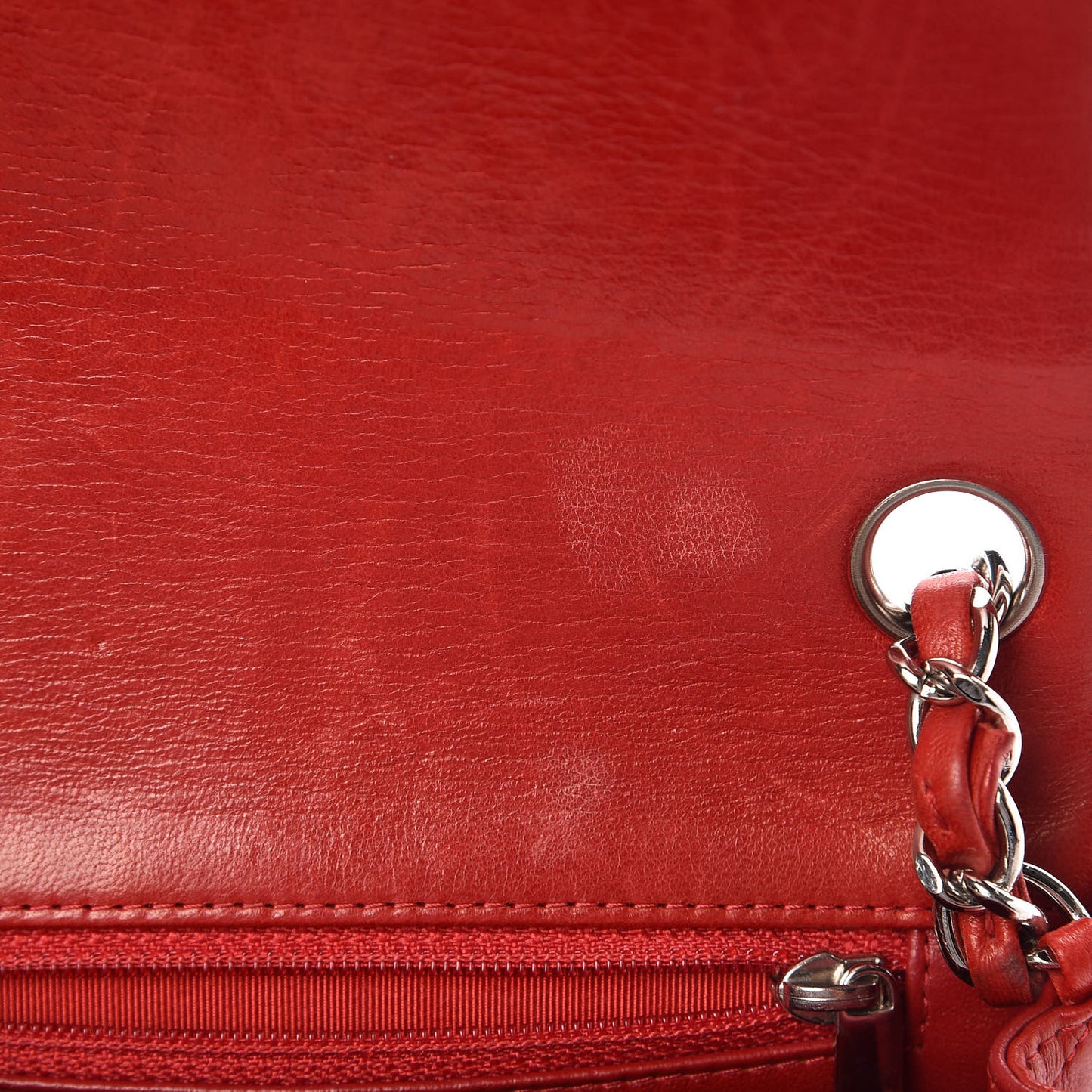 Lambskin Quilted Mini Square Flap Red
