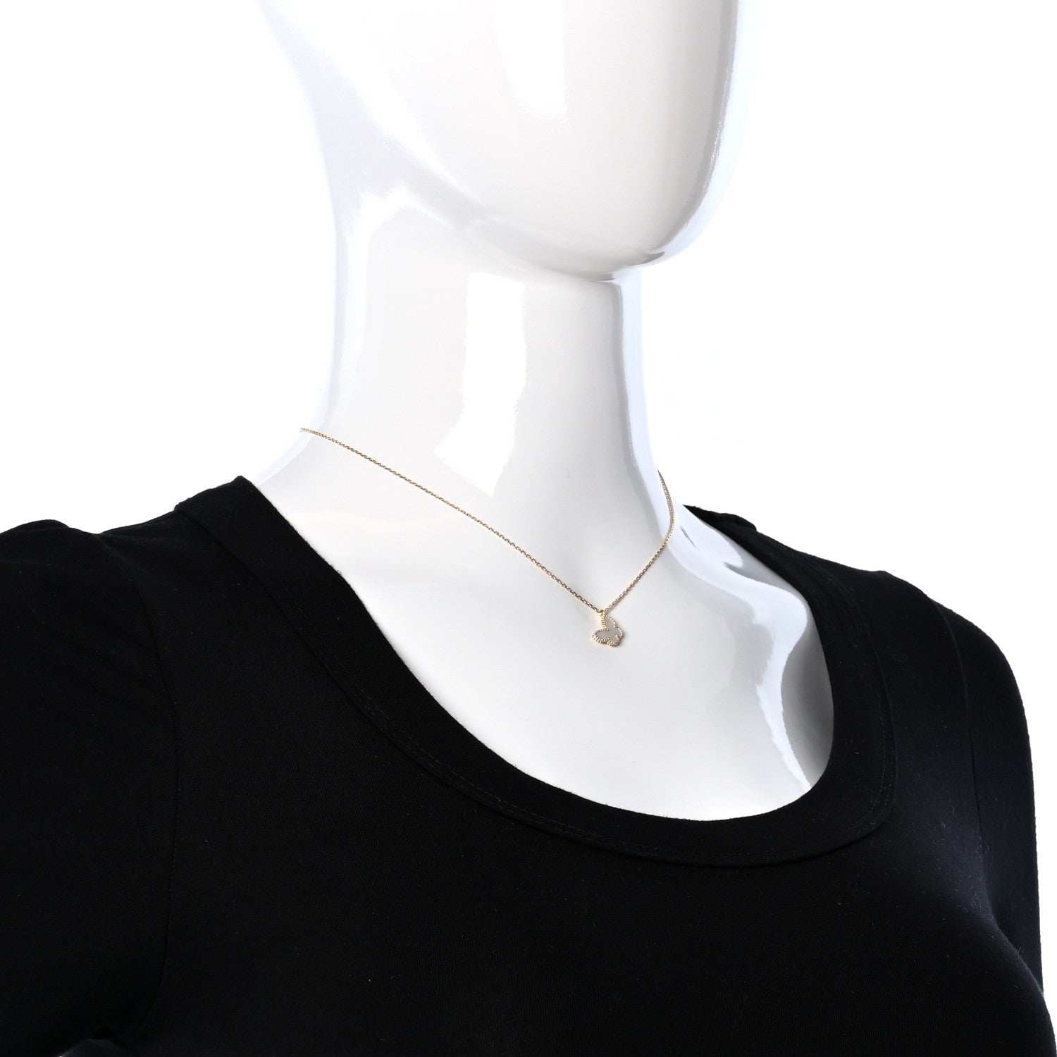Van Cleef & Arpels 18K Yellow Gold Mother of Pearl Sweet Alhambra Butterfly Pendant Necklace 4 of 7