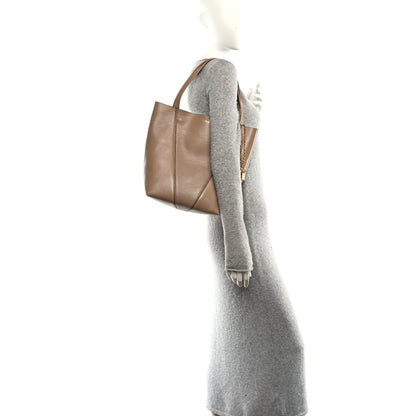 Chloe Grained Calfskin Medium Spin Tote Woodrose 2 of 10