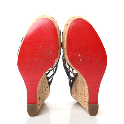 Christian Louboutin Ribbon Corniche 140 Sandals 38 Denim 5 of 10