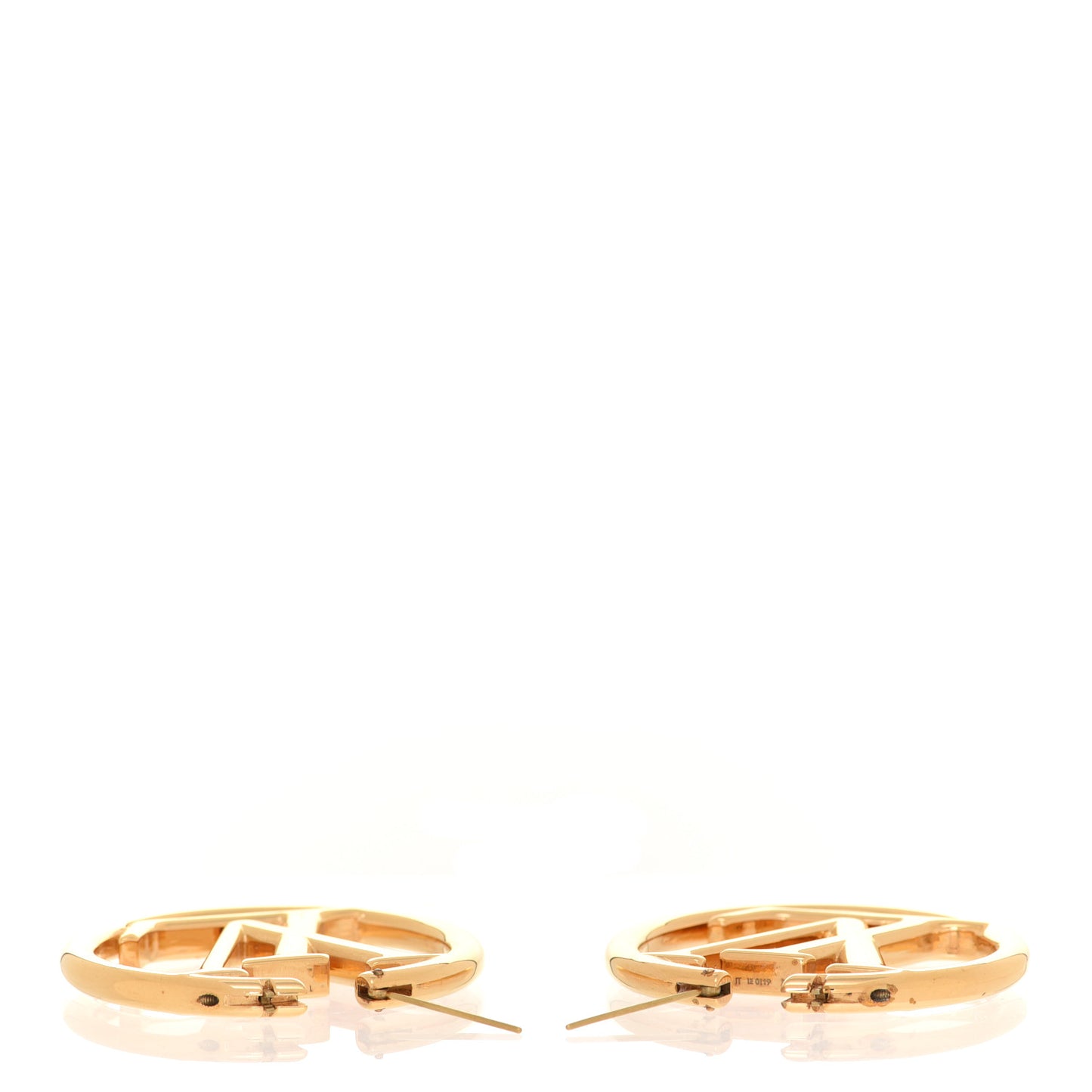Metal Louise Hoop Earrings Gold