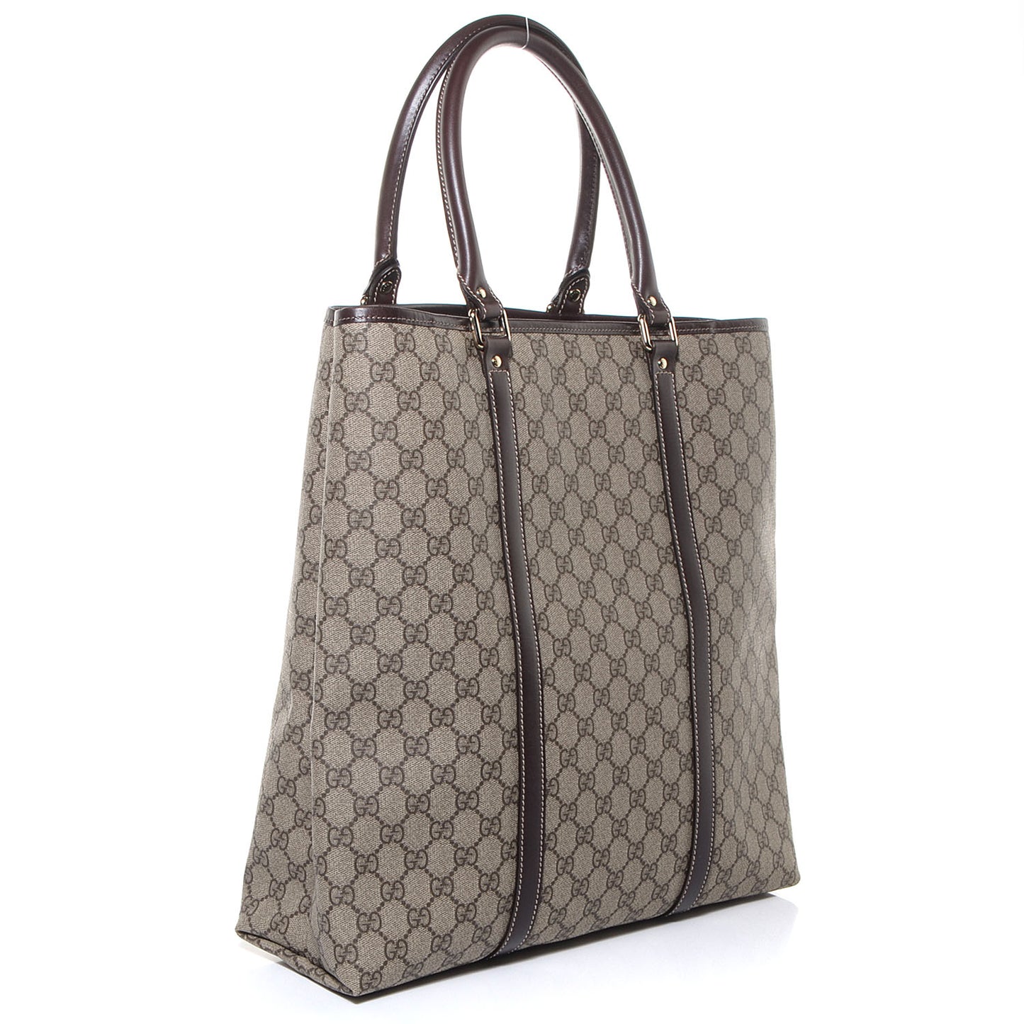 GG Plus Monogram Joy Vertical Tote Dark Brown