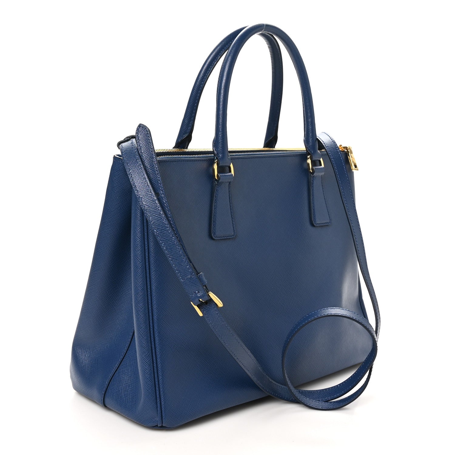 Prada Saffiano Lux Medium Tote Bluette 3 of 10