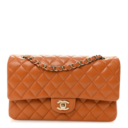Chanel Caviar Quilted Medium Double Flap Light Brown 1 of 11
