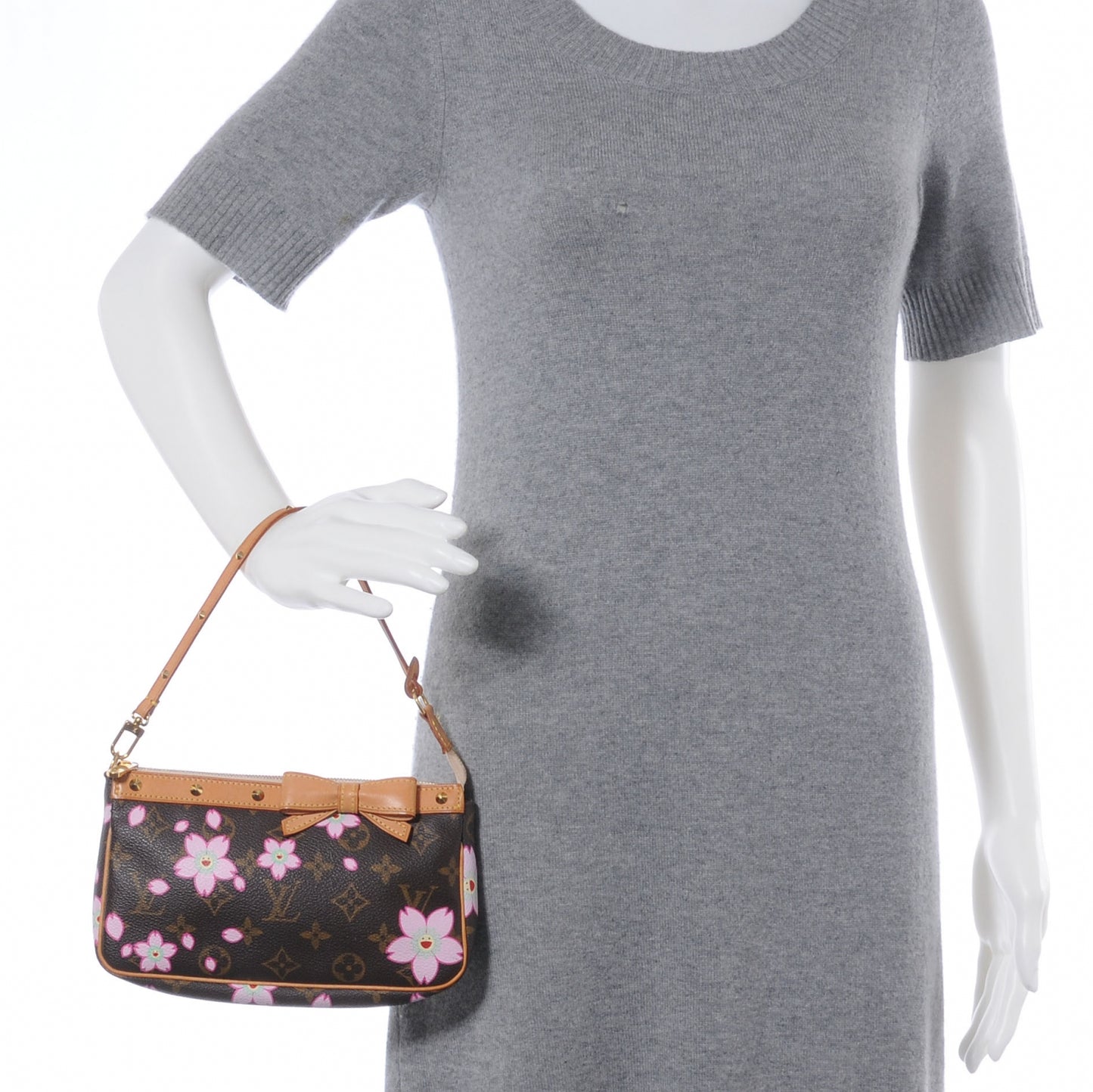 Monogram Cherry Blossom Pochette Accessories Brown