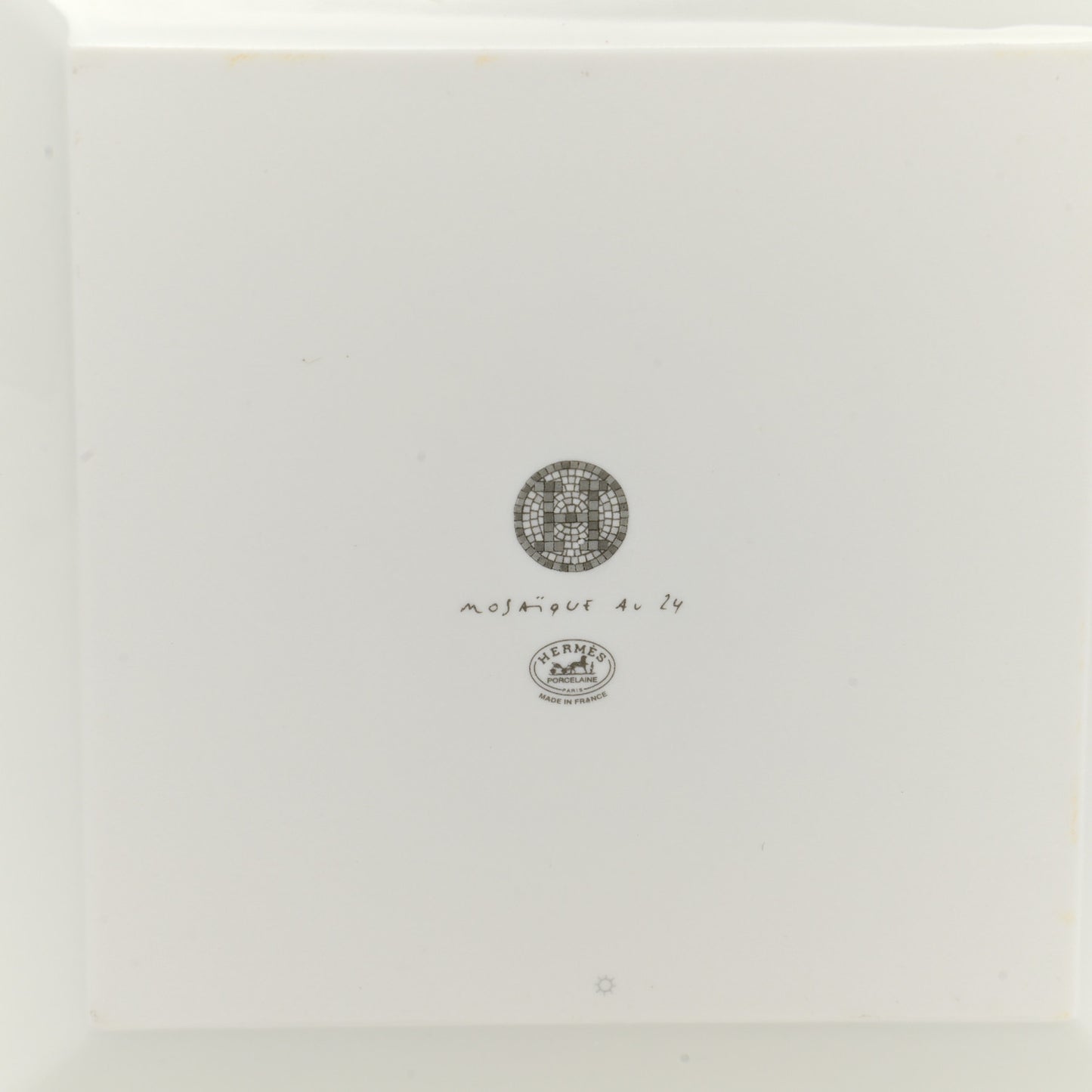 Porcelain Mosaique Au 24 Platinum Square Plate N°3
