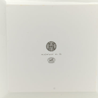 Hermes Porcelain Mosaique Au 24 Platinum Square Plate N°3 5 of 7