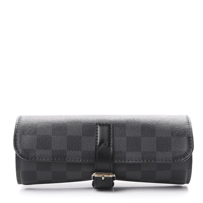 Louis Vuitton Damier Graphite 3 Watch Travel Case 1 of 8
