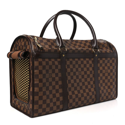 Louis Vuitton Damier Ebene Sac Chien 40 Pet Carrier 2 of 13
