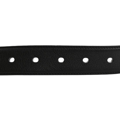 Saint Laurent Calfskin Monogram Square Buckle Belt 80 32 Black 3 of 6