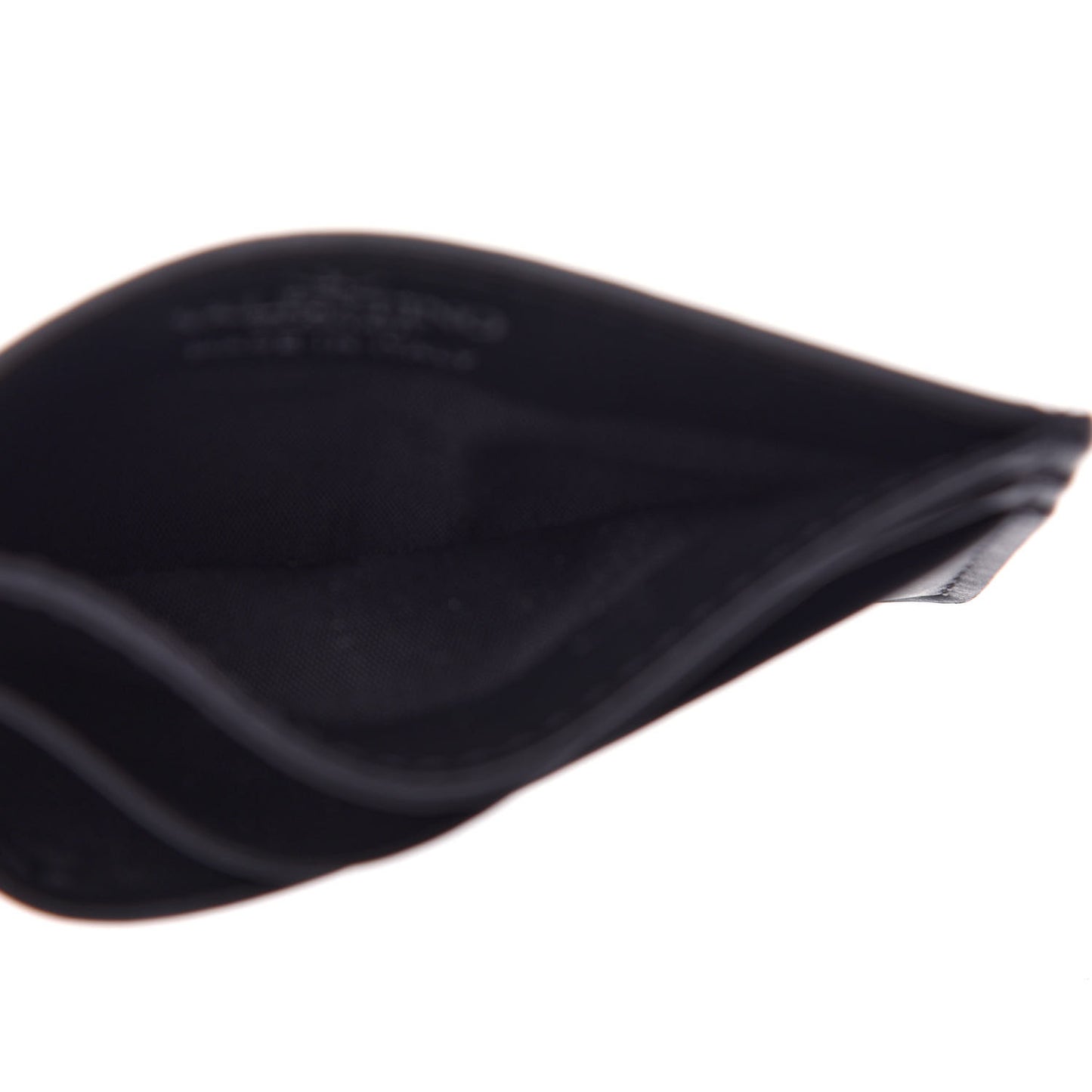 Calfskin VLTN Card Holder Black White