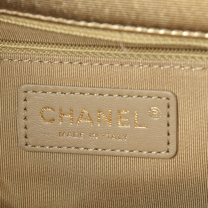 Chanel Metallic Sheepskin Thin Striped Small Single Flap Multicolor Gold 6 of 10