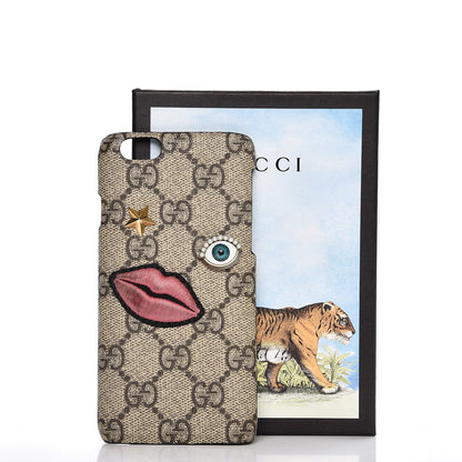 Gucci GG Supreme Monogram Embroidered Face iPhone 6 Case 8 of 8