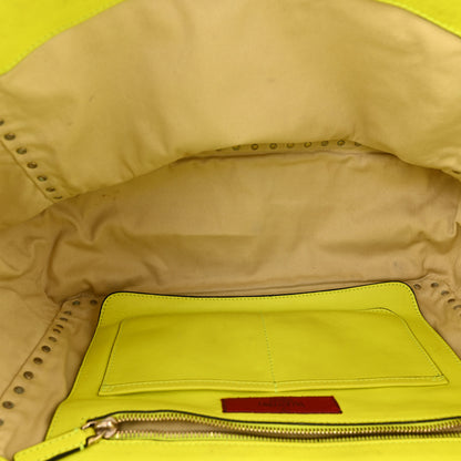 Valentino Garavani Vitello Medium Rockstud Tote Yellow Fluo 5 of 14