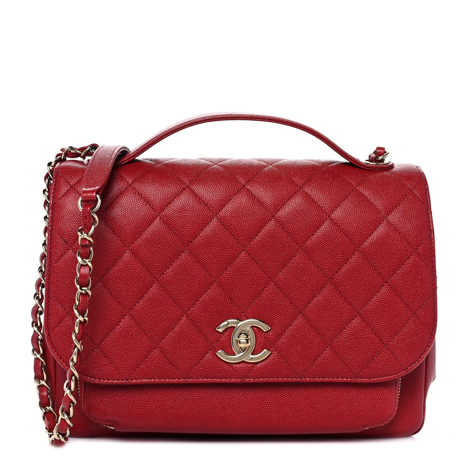 Chanel Caviar Quilted Large Business Affinity Flap Red 1 of 10