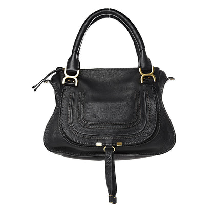 Chloe Calfskin Medium Marcie Satchel Black 1 of 12
