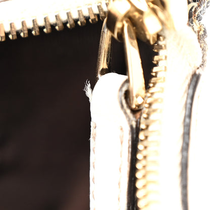 Gucci Monogram Medium D Gold Ring Hobo White 11 of 12