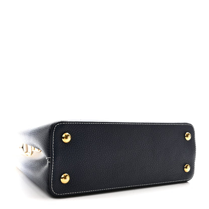 Louis Vuitton Taurillon Capucines PM Blue Marine 4 of 9