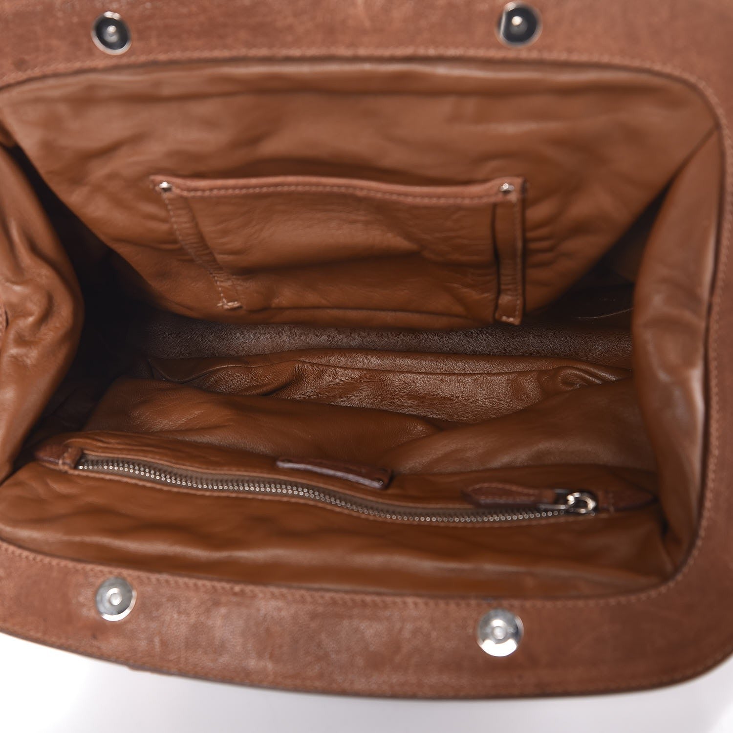 Prada Washed Buffalo Leather Frame Bag Cocoa 5 of 14