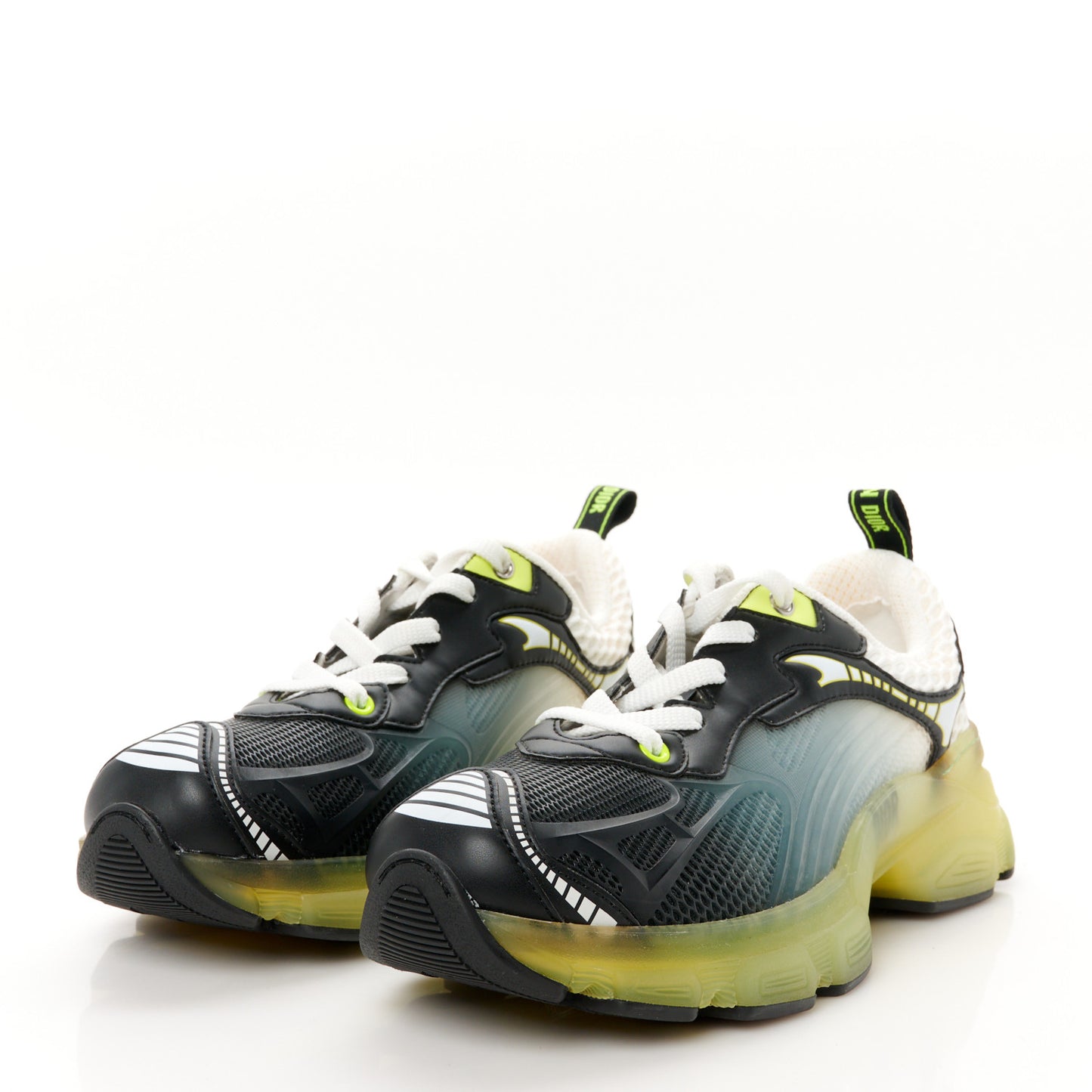 Matte Technical Fabric Mesh Dior Vibe Sneakers 37 White Yellow