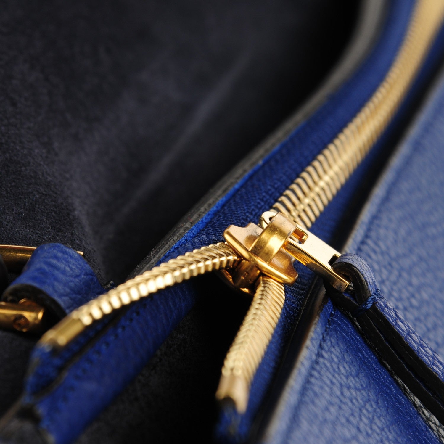 Celine Drummed Calfskin Small Belt Bag Indigo 5 of 9
