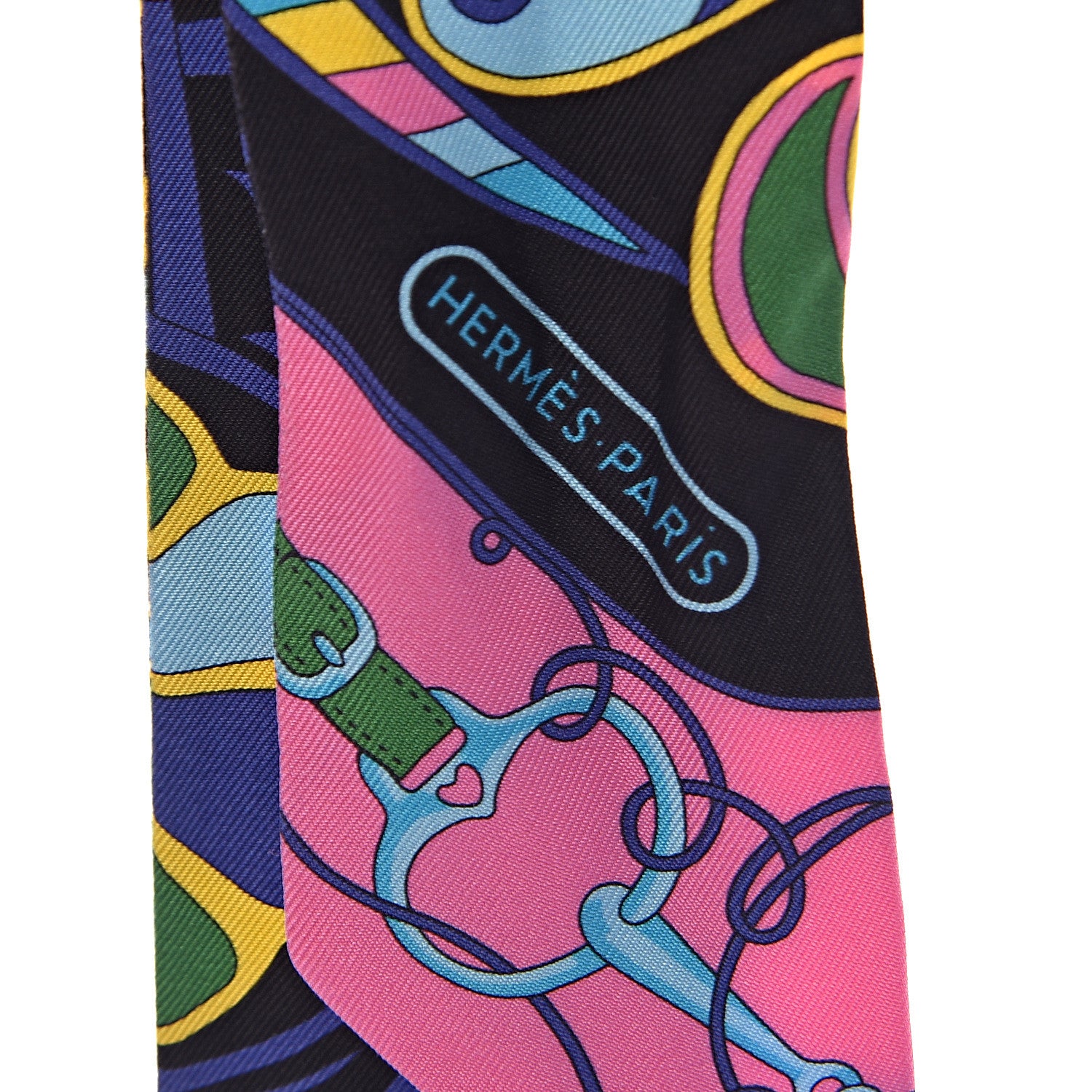 Hermes Silk Folklore Twilly Violet Black Rose Vif 5 of 5