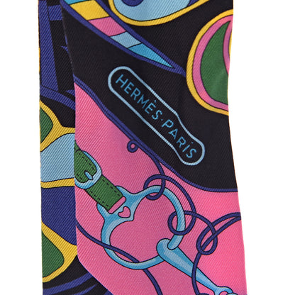 Hermes Silk Folklore Twilly Violet Black Rose Vif 5 of 5