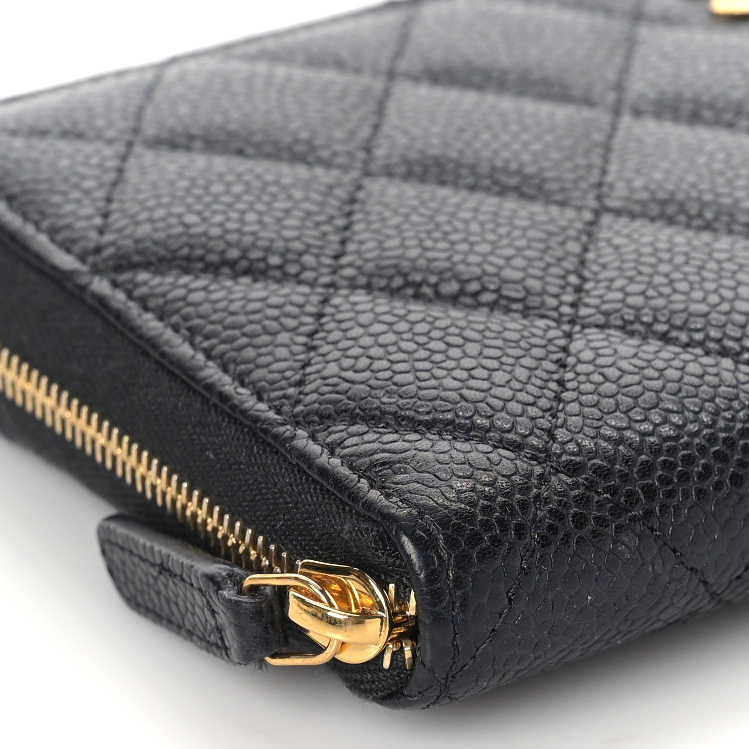Chanel Caviar Quilted Large Gusset Zip Around Wallet Black 9 of 10