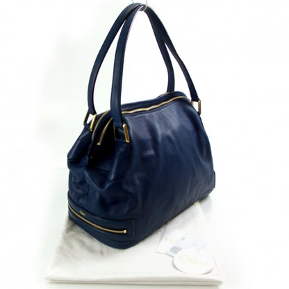 Chloe Leather Cary Satchel Petrol 3 of 11