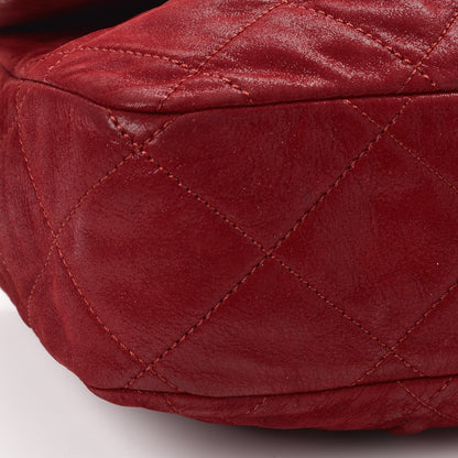 Chanel Iridescent Calfskin Large Chic Quilt Flap Red 14 of 16
