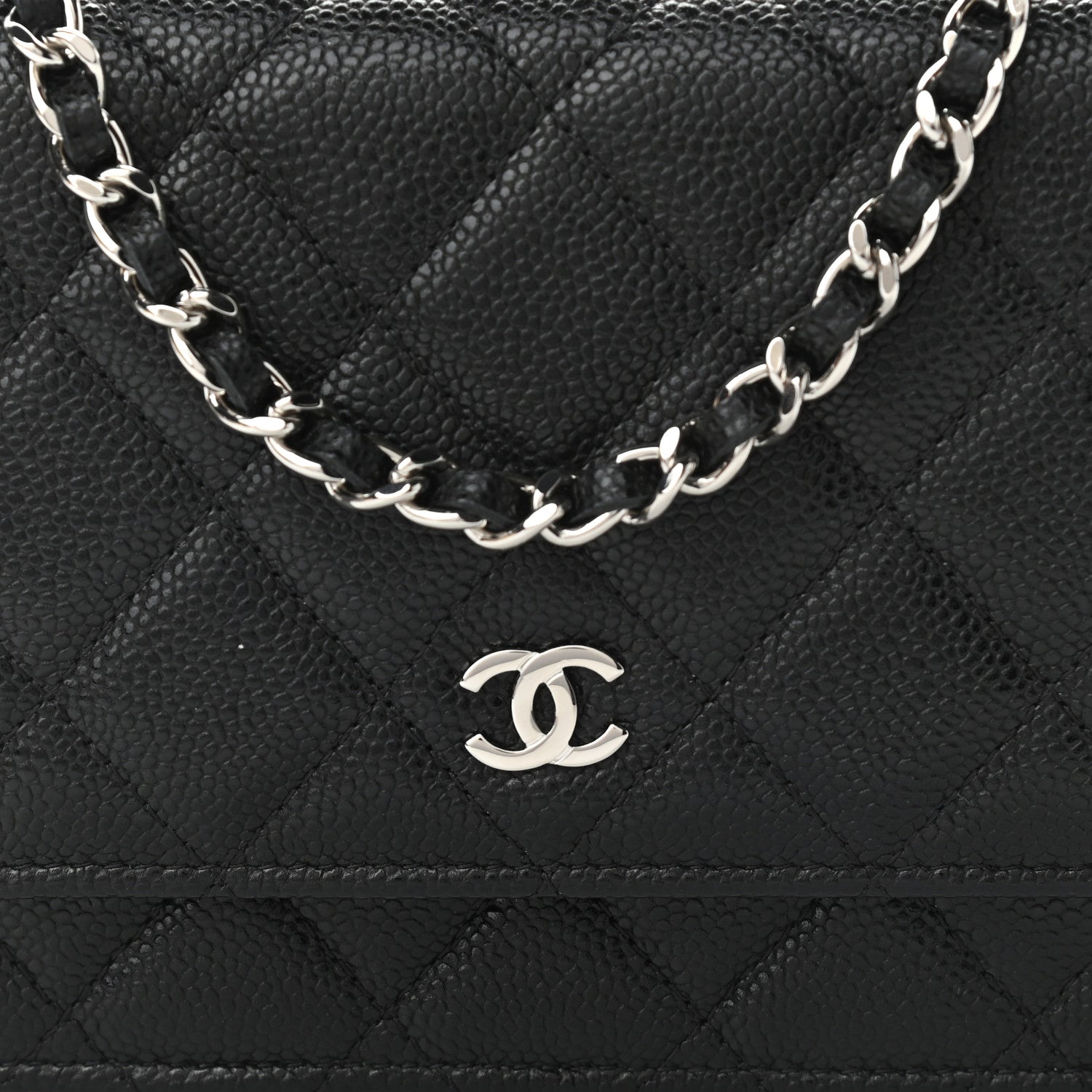 Chanel Caviar Quilted Mini Wallet On Chain WOC Black 7 of 10