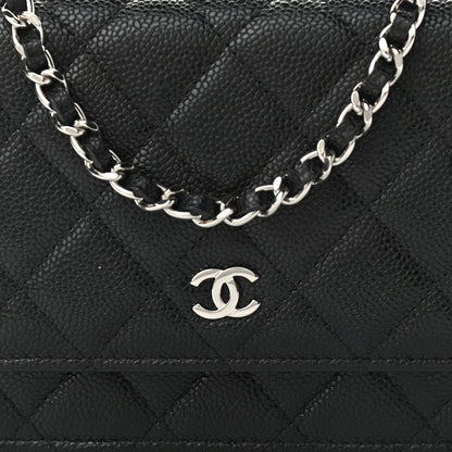 Chanel Caviar Quilted Mini Wallet On Chain WOC Black 7 of 10