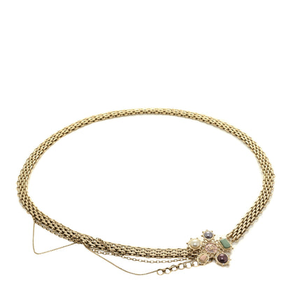 Chanel Crystal Gripoix Poured Glass Chain Belt Gold Multicolor 1 of 5