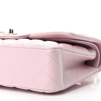 Chanel Iridescent Calfskin Quilted Medium Double Flap Light Pink 7 of 12