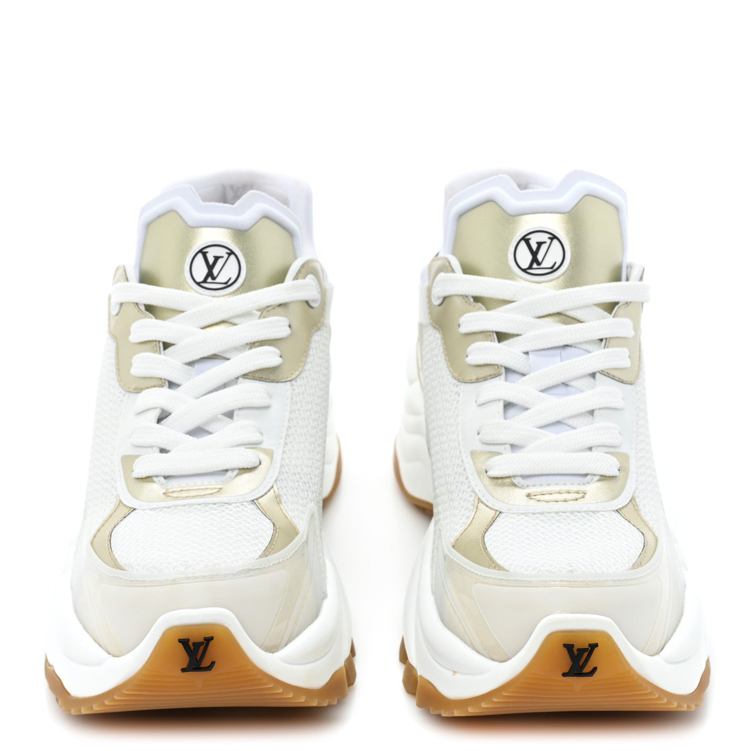Louis Vuitton Monogram Calfskin Run 55 Sneakers 40.5 White 2 of 9