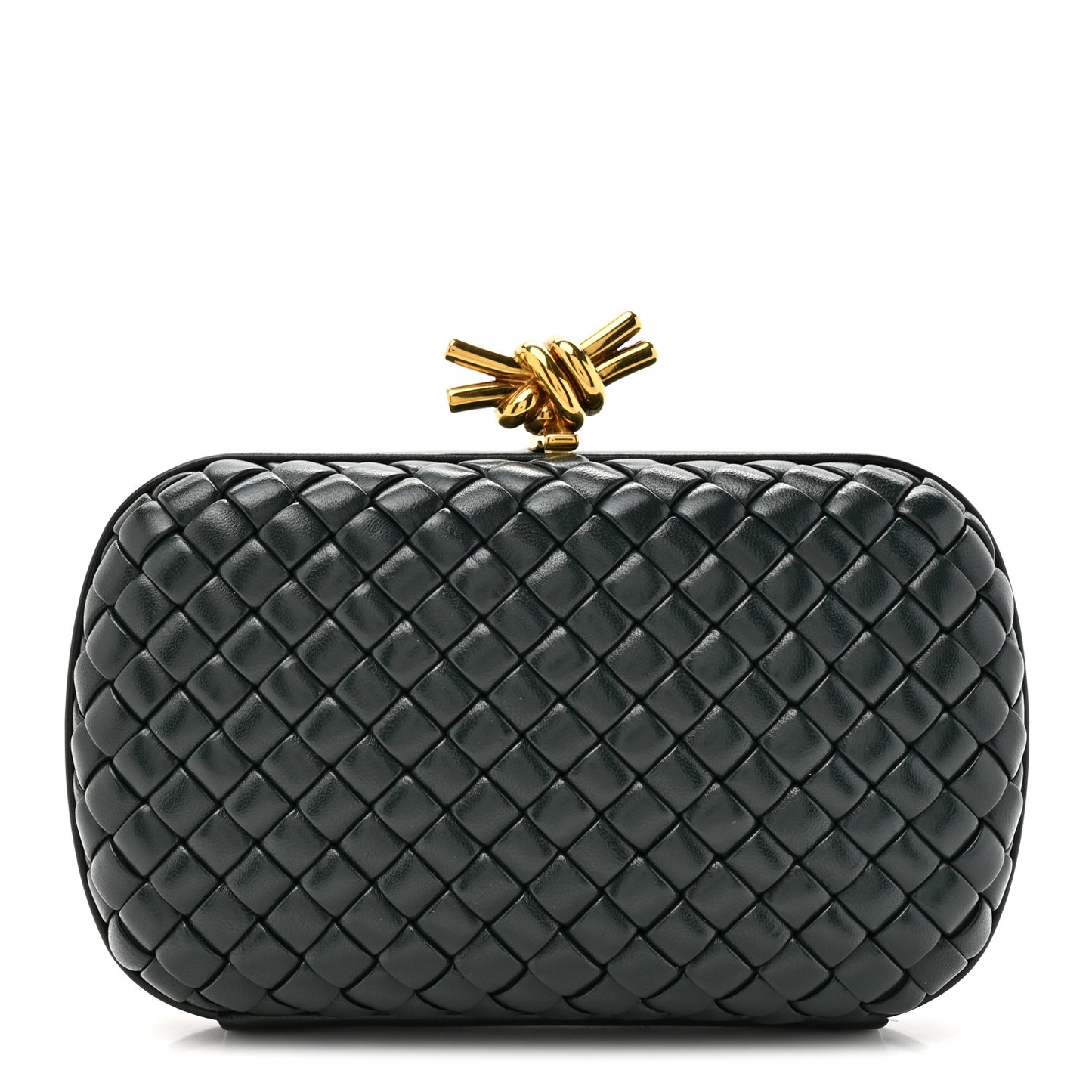 Nappa Intrecciato Knot Clutch Inkwell
