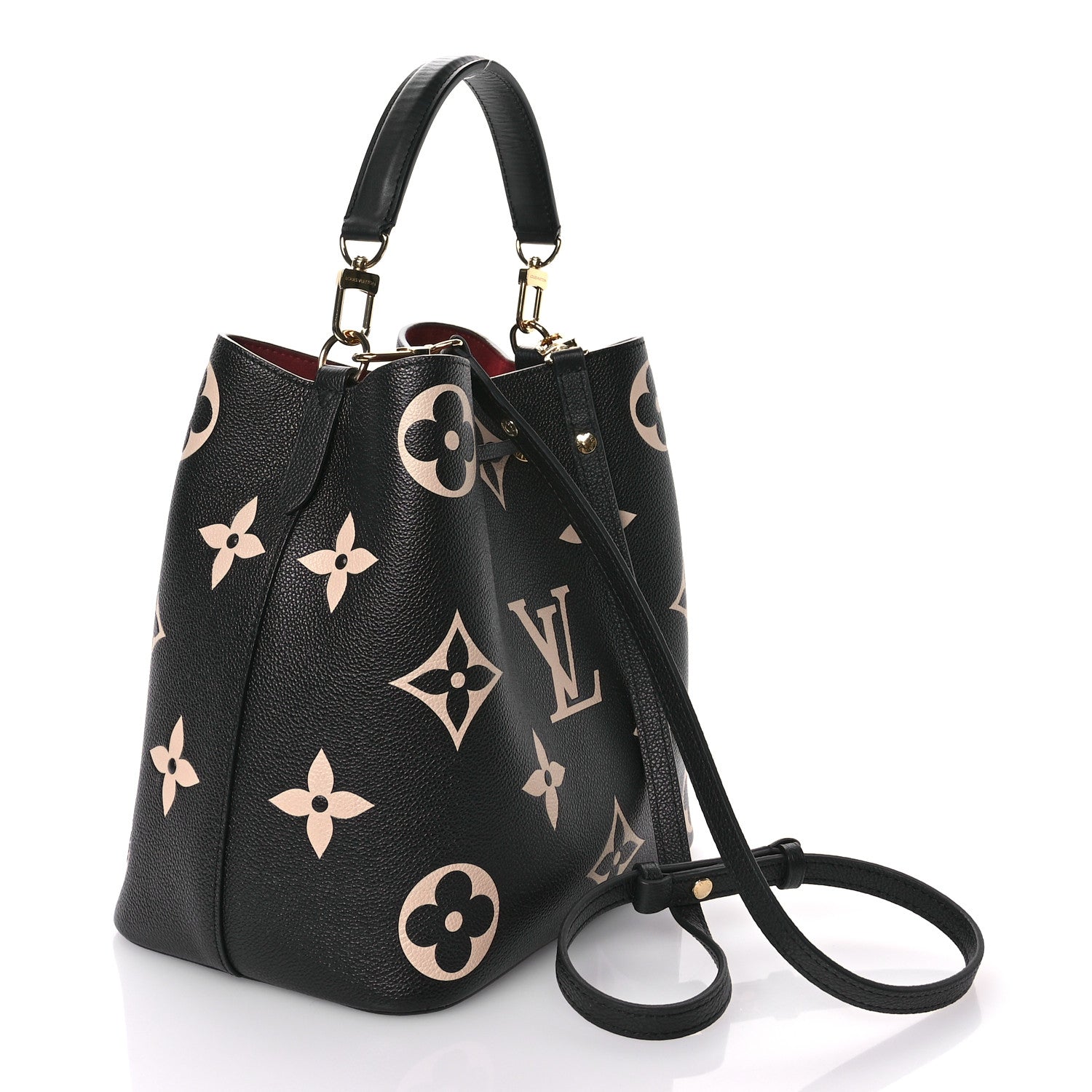 Louis Vuitton Empreinte Monogram Giant Neonoe MM Black Beige 4 of 10