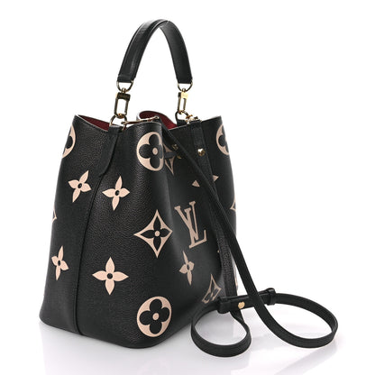 Louis Vuitton Empreinte Monogram Giant Neonoe MM Black Beige 4 of 10