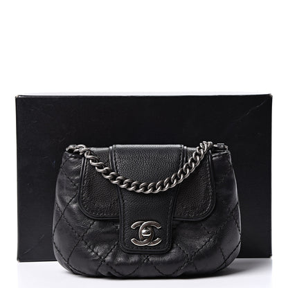 Chanel Caviar Aged Calfskin Mini Bubble Graphic Messenger Bag Black 10 of 10