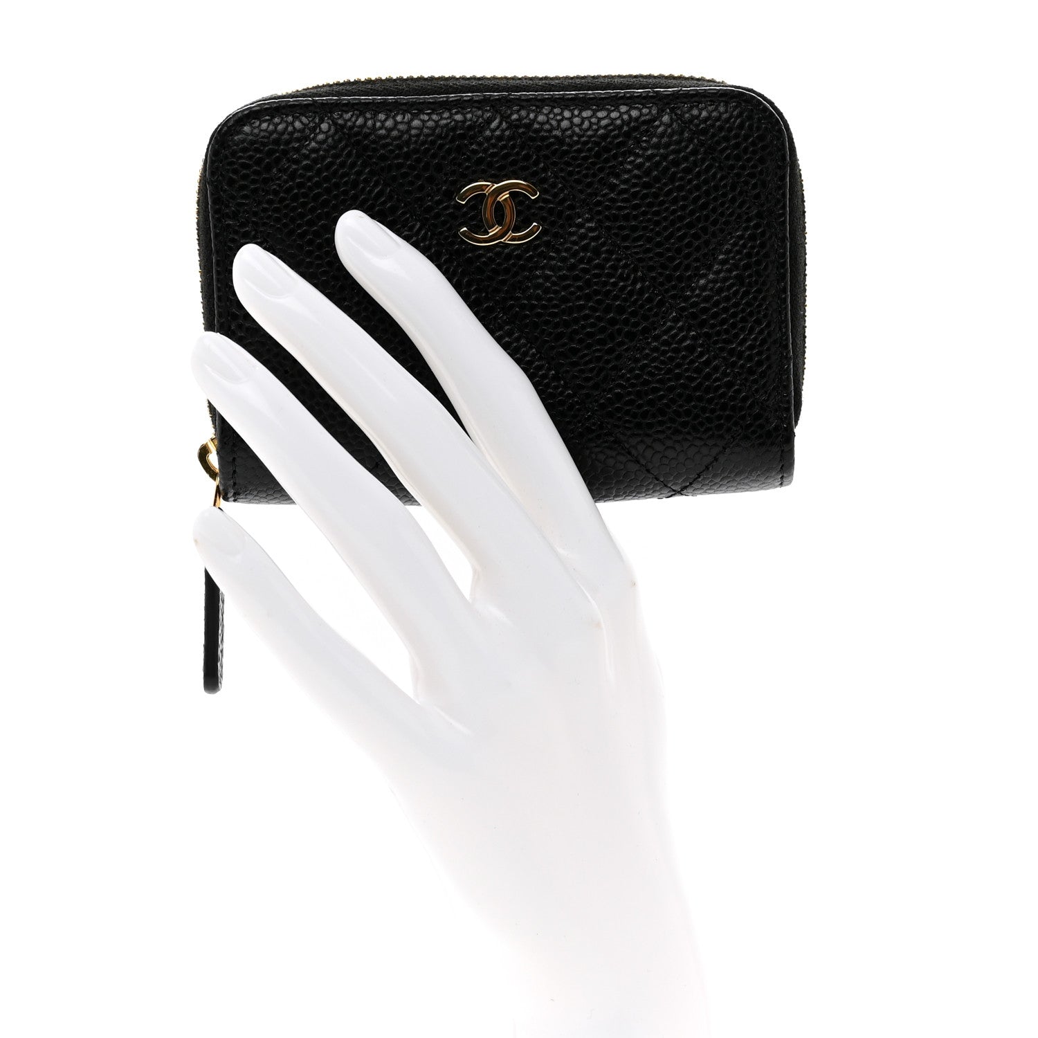 Chanel Caviar Quilted Classic Zipped Coin Purse Black 2 of 8