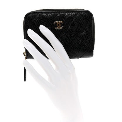 Chanel Caviar Quilted Classic Zipped Coin Purse Black 2 of 8